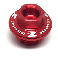 Zeta Oil Filler Plug - Kawasaki KX250 ('05-'07)  KX250F / KX450F ('04-) - Red