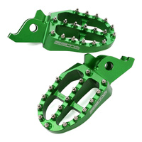 Zeta Aluminium Foot Pegs - Kawasaki KX250/450F 09-26 - Green