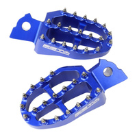Zeta Aluminium Foot Pegs - Yamaha YZF250 / YZF450  YZ125 / YZ250 - Blue
