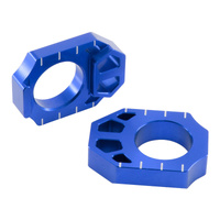 Zeta Rear Axle Block - Kawasaki KX / KXF ('03-'16)  Suzuki RM-Z ('04-) - Blue
