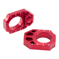 Zeta Rear Axle Block - Kawasaki KX / KXF ('03-'16)  Suzuki RM-Z ('04-) - Red