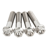 Zeta GR5 Titanium Flange Bolt Set M8 × 35 mm (4 Pieces)
